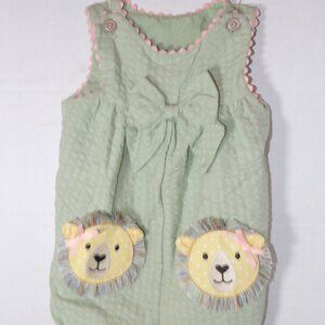 Good Lad Green ROmper with Appliqued Lion Size 18 Months NWT